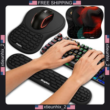 Ergonomic Keyboard and Mouse Wrist Support Set, Gel Cushions, Non-Slip Base picture