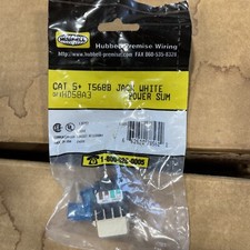 (3) Hubbell Premise Wiring HD58A3 Cat 5 T568B Jack White ***  **** picture
