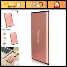 320GB Ultra Slim Portable External Hard Drive USB 3.0 for PC & Laptop - Rose Pin picture