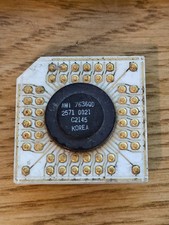 Vintage Retro Clean White Gold Pin Ceramic Processor AMI / BURROUGHS CPU IC 1976 picture