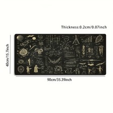 1pc Large-sized Esports Gaming Mouse Pad, Featuring a Vintage Hand-drawn Scien picture