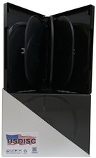 USDISC DVD Cases Chubby 27mm Economy, Octuple 8 Disc (Black) Lot picture