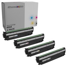 Toner Cartridge Replacement for HP 650A Black, Cyan, Magenta, Yellow 4pk picture