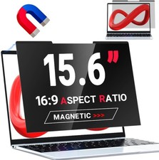 Magnetic Privacy Screen for 15.6 inch 16:9 Display, Easy Install, Black, ZOEGAA picture