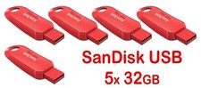 LOT 5x SanDisk Cruzer Snap USB 2.0 Flash Drive 32GB SDCZ62-032G picture