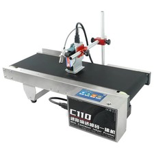 Mini conveyor inkjet printer production date QR code barcode LOGO coding machine picture