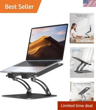 Stylish Portable Laptop Riser with Heat-Vent - Compatible with 10-17