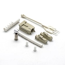 LC/UPC MM OM1 DX Uniboot Pull-push Tab Connector 3.0mm Beige-White (10pcs/pack) picture