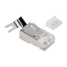 5 Pack of RJ45 plug with tail clamp for CAT6A 24AWG Armored Cable 50pack Jar picture