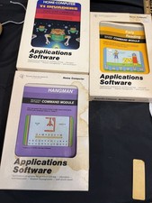 LOT OF 3 Texas Instruments Home Computer Applications Software Hangman Reading picture