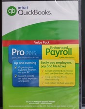 QuickBooks 2015 Desktop Pro Windows Accounting + Enhanced Payroll- SEALED picture