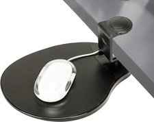 Clamp on Mouse Platform, Clip on Mouse Pad, Rotating 360, Easy Slide picture