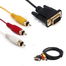 5ft VGA Male to 3RCA Male Component Converter Adapter Cable for TV DVD HD Player picture