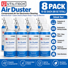 Utilitech Air Duster 10oz (8 Pack) Compressed Air For Electronics Cleaning picture