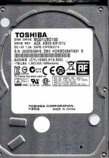 MQ01UBD100,  AZA AB00/AX101U, ZM5, HDKBD29AYA01 S,   TOSHIBA SATA  1TB  FEB 2015 picture