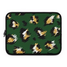 Stylish laptop sleeve, school computer sleeve,  leopard print picture