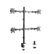 Quad Monitor Desk Mount Adjustable Clamp Stand Heavy Duty 4 Screens up to 32