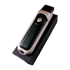 Black Leather Metal Trim Keychain Lightweight Pulse Secure USB Flash Drive 4GB picture