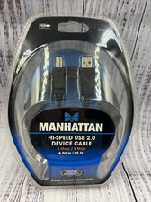Manhattan Hi-Speed 15’ USB 2.0 Device Cable A Male/B Male - READ picture