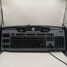 Logitech G11 Gaming Keyboard Wired USB Blue Backlit Macro Keys PC Media Controls picture