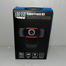 Adesso CyberTrack H3 720p HD USB Webcam Built-In Mic Plug & Play Black picture
