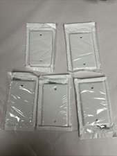 Set Of 5 Leviton White Residential Blank Cover Wallplate Box Mount 001-88014 picture