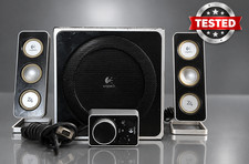 Logitech Z-4 2.1 Speaker System Subwoofer Wired Control Pod Tested Working picture