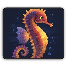 Glowing Seahorse Gaming Mouse Pad | Nautical Ocean Desk Mat picture