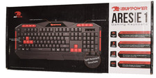 iBuyPower ARES E1 Gaming Keyboard Spill Resistant Black and Red Multimedia Keys picture