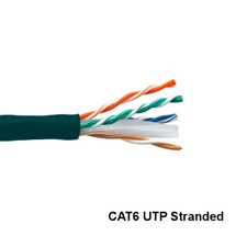 Kentek Green 1000ft Cat6 UTP Stranded Bulk Cord 24AWG 550MHz PVC Pure Copper picture