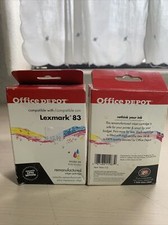 Office Depot Lexmark 83 Printer Ink 3 Color 2004 Ink Classic Lot Of (2) picture