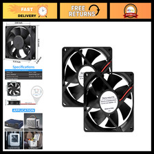 80mm 24V DC Cooling Fan - High Speed Muffin Fan, Low Noise 3500RPM, 2-Pack picture