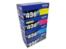 Brother TN436 Compatible Toner Cartridge Set 4 Pack High Yield Black Cyan Magent picture