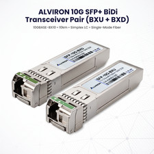 2‑Pack SFP+ 10G BiDi BX‑U/BX‑D 1270/1330nm 10km | Cisco Compatible | ALVIRON picture