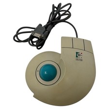 Logitech TrackMan Stationary Mouse T-CC2-9F Serial Trackball Made In USA VTG picture