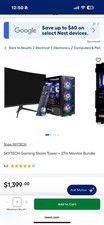 SKYTECH Gaming Storm Tower Desktop Tower with 27in Monitor Bundle picture