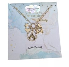 2025 Disney Parks Always Dreaming Castle Mickey & Minnie Mouse Ear Necklace picture