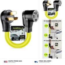 NEMA 10-50P to 14-50R EV Charger Adapter 50Amp Level 2 6 Gauge Cord picture