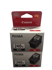 2 Canon PG-240XL Black Ink Cartridge Genuine OEM PIXMA New Sealed picture