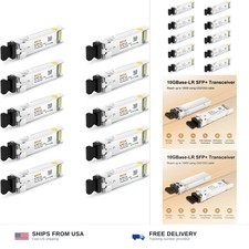10Pack 10GBase-LR SFP+ Transceiver, 10G Dual LC Single Mode Module | Compatib... picture