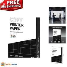 500 Sheets of 95 Bright White Copy Paper - 8.5 x 11, Perfect for Offices picture