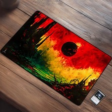 Volcanic Peaks TCG Playmat Gaming Mousepad MTG Fantasy Landscape Art picture