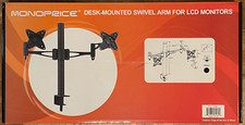 BRAND NEW IN BOX Monoprice Desk-Mounted Swivel Arm for Dual 13-27