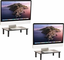Mind Reader Monitor Stand, Height Adjustable, Ventilated Laptop Riser, Metal, 14 picture