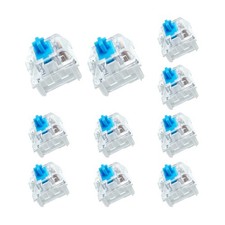 BlingKingdom 10 PCS Blue Switch Replacement 3 PIN Mechanical Keyboard White picture