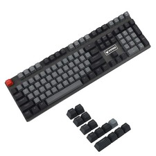Double Shot 122 Dyed PBT Shine Through OEM Profile Keycap Rainbow Carbon Suns... picture
