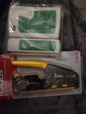 RJ45 All-in-One Ethernet Crimper w/ Network Cable Tester Tool Kit *NEW* EB-18430 picture