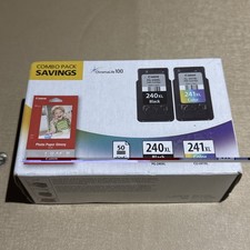 Canon 240XL 241XL Ink Cartridge Combo Pack Black Color + 4x6 Glossy Photo Paper  picture