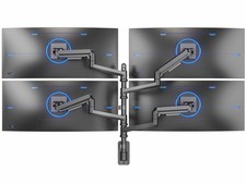 VIVO Quad Ultrawide Heavy Duty Pneumatic Arm Wall Monitor Mount Fits 38” Screens picture