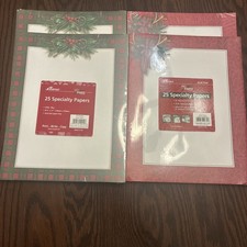 4 Packs Of 25 Each Specialty Holiday/Christmas Paper - New picture